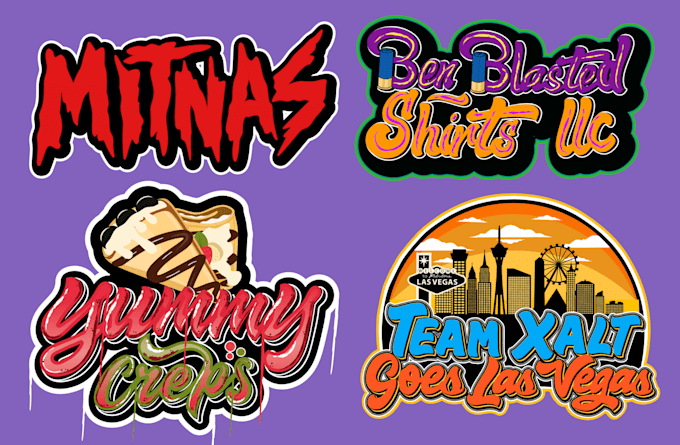 do custom hand lettering, signature or graffiti typography logo, t shirt design