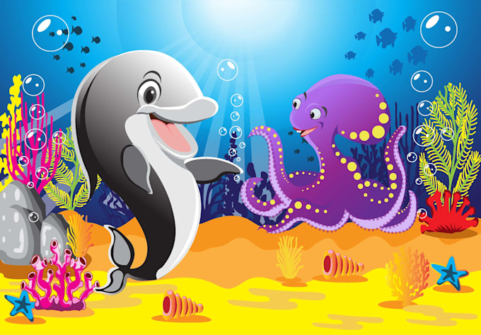 draw children story book illustration