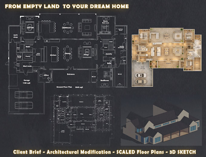 design your home from empty land to real accurate scaled 2d plan