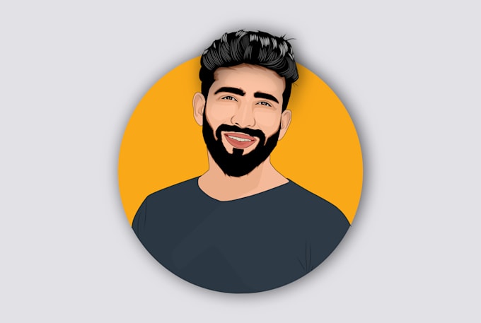 create vector portrait face illustration, cartoon, logo