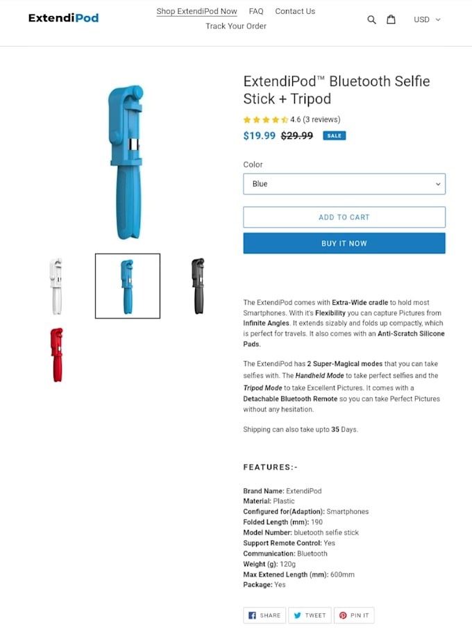 create a professional single product shopify store