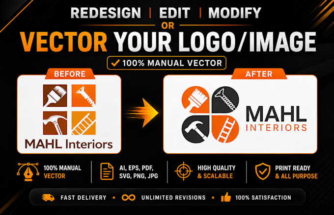 redesign,vector,modify,fix,edit or design new logo