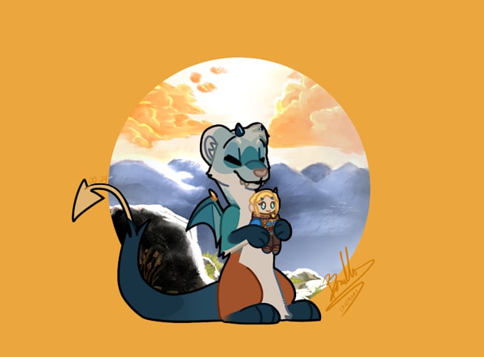 draw a cute chibi of your furry character