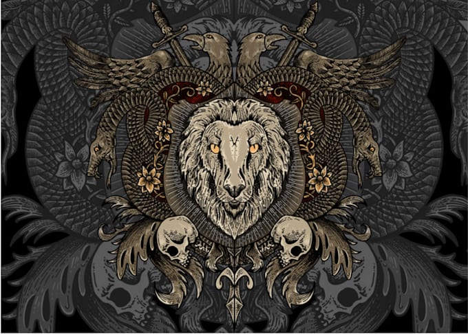 do an digital painting dark art, illustration, tshirt design, death metal art