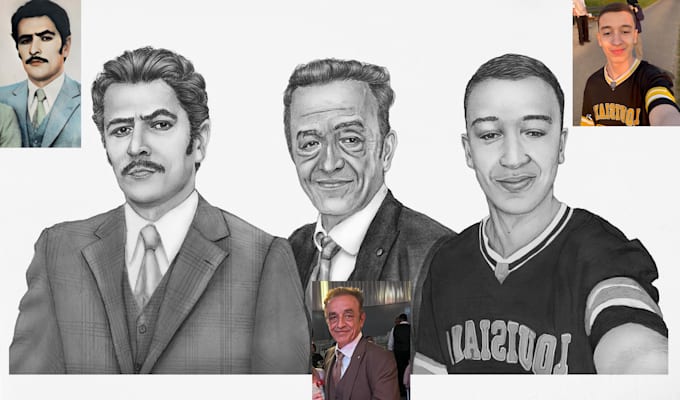 do a realistic pencil art, sketch, drawing of your portrait