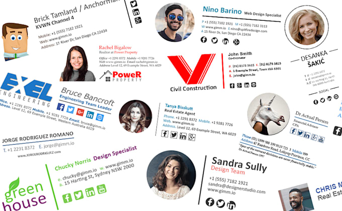 create clickable HTML email signature