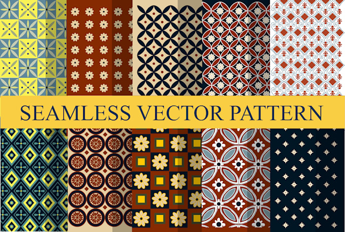 draw seamless pattern design for fabric, stationery, packaging, and more