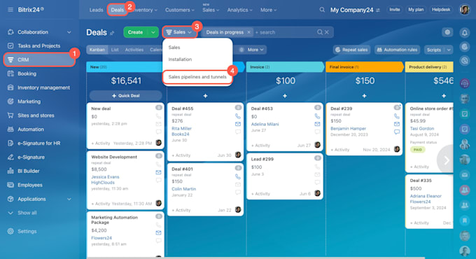 setup customize automate and integrate bitrix24 CRM expertly