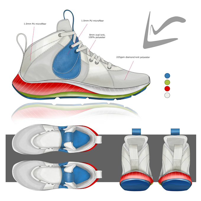 help draw concept sneaker or shoes design illustration from your idea