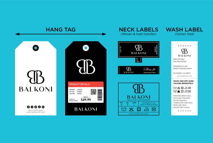 Design clothing label, clothing tag, hangtag, neck label by ...