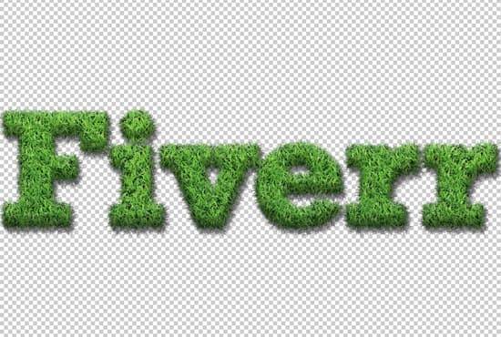 convert your text logo in to a realistic grass