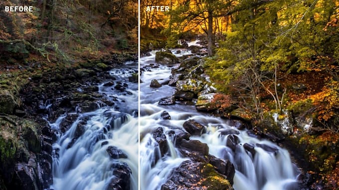 edit and retouch landscape photos in lightroom