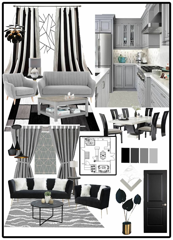 create interior design mood boards