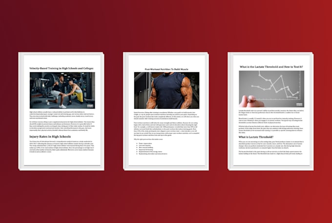 write content on fitness, nutrition, and training