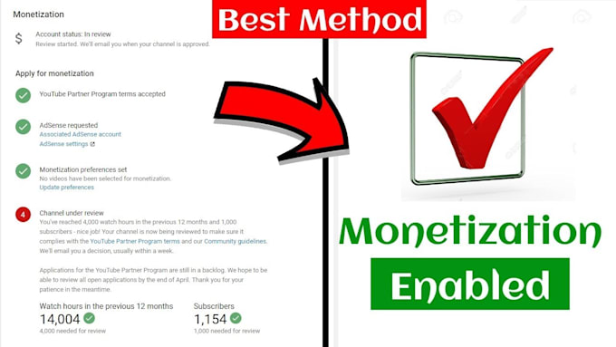 monetize your youtube channel