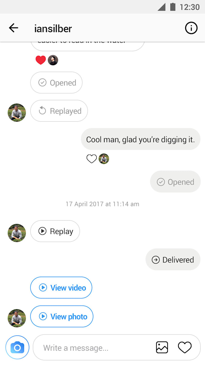 Fake instagram dm with celebrity by Ridogs Fiverr