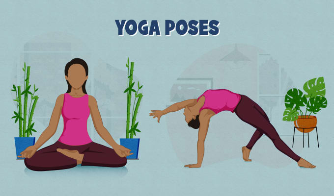 Draw yoga poses, exercise, workout, medical illustrations by ...