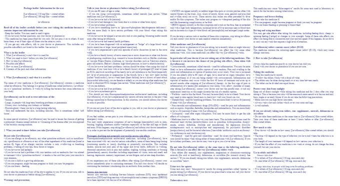 write patient information leaflet pil