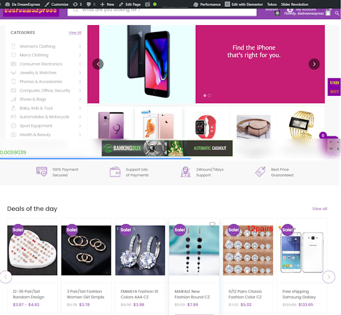 build  ecommerce website by woocommerce