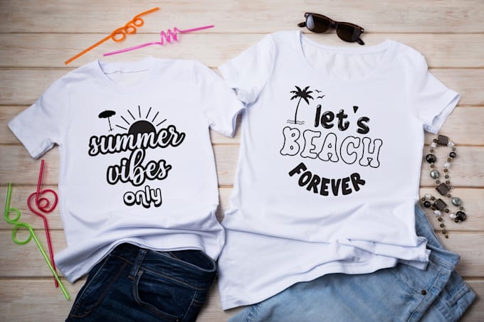 create custom beach t shirt design and summer t shirt design