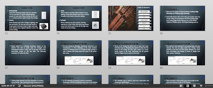 create professional presentations, redesign slides and lectures