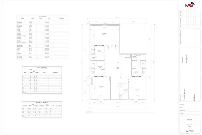 design or redraw your architectural 2d floor plan with autocad or revit