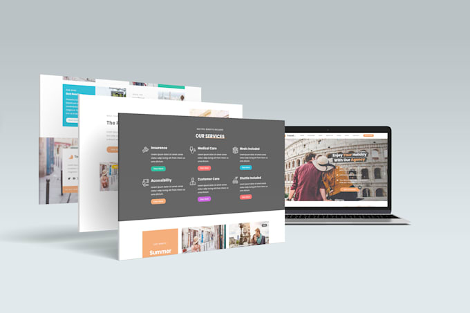 do modern website mockup in adobe xd, figma, photoshop