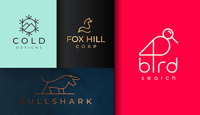 create modern minimalist logo design for business and brand identity