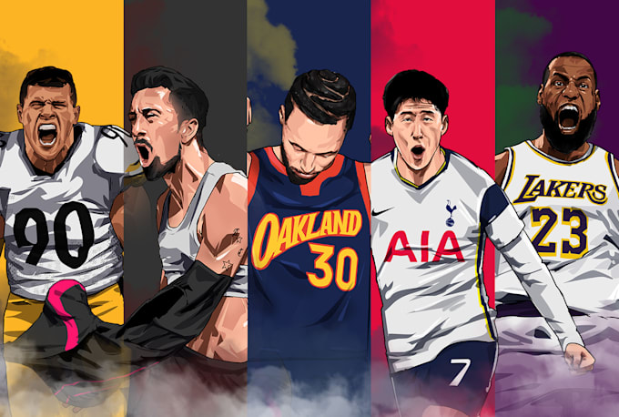 draw sport illustrations or anything in my style