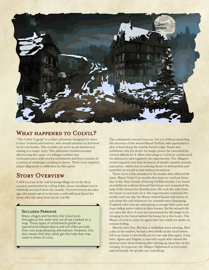 Write dungeons and dragon content, adventures and campaigns by