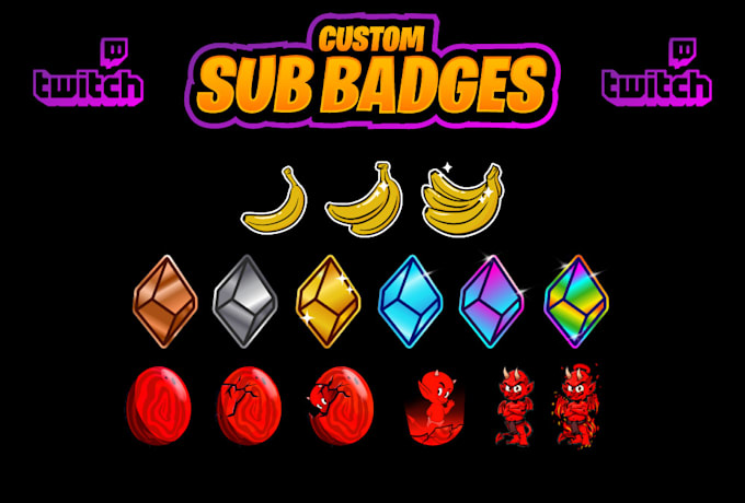 create express custom twitch sub badges, twitch emotes