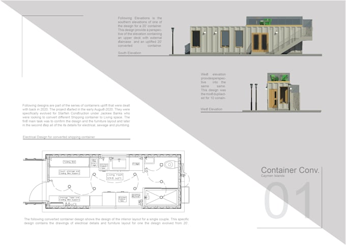 design converted shipping containers
