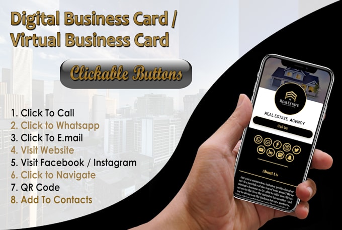 design modern business card for real estate business
