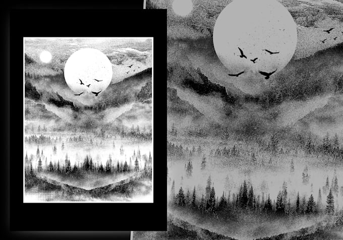create dark experimental artwork for your brand or project