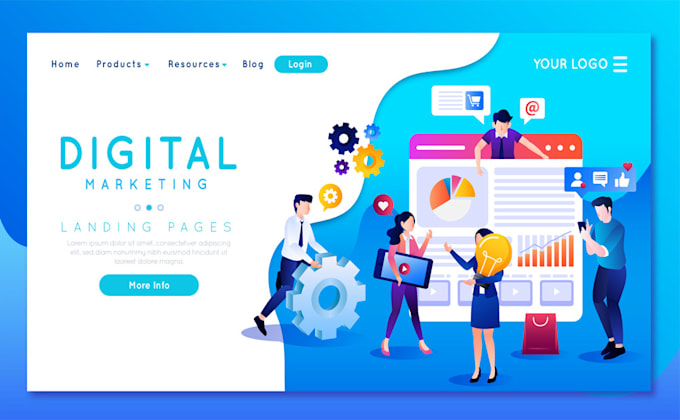 create a elementor landing page or divi landing page