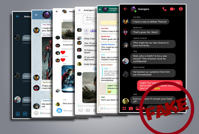 edit fake chat, video or voice calls, and social media posts