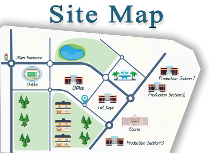 draw site map and site plan with gis