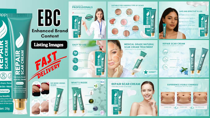 design amazon product listing images and ebc content