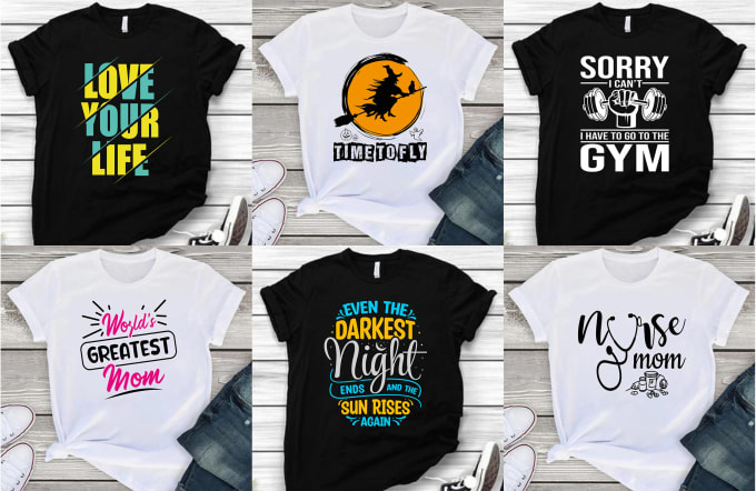 Erstellen sie ein fantastisches t shirt design mit individueller typografie