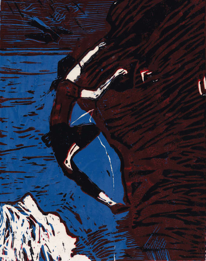 Linocut illustration with 2 or 4 inks by Coralinekuschel Fiverr