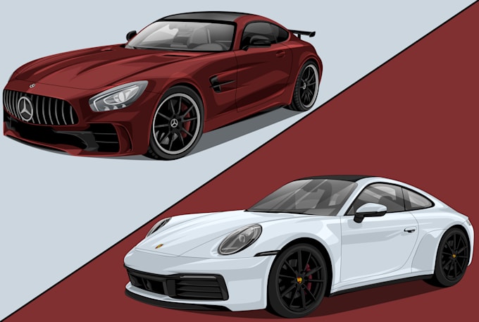 design car vector or automotive illustration for merchandise