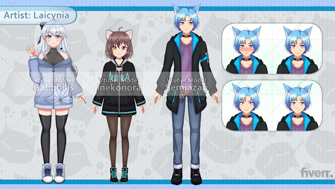 create anime vtuber model ready for rigging in live2d