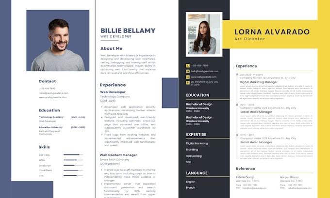 make modern style resume, cover letter template for you