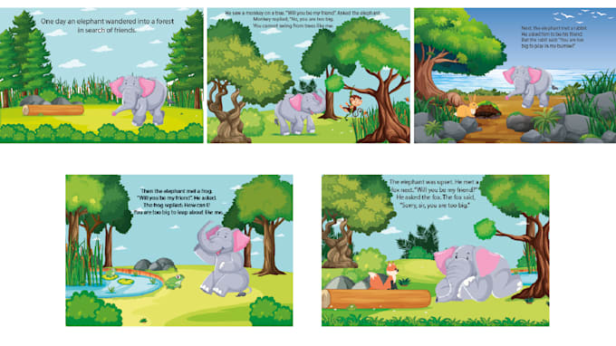 draw children story book illustrations