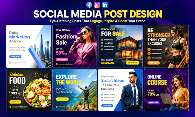 create social media posts and banner ads design
