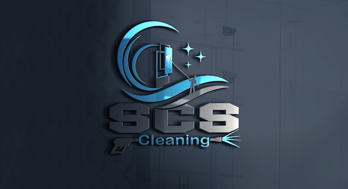 design modern cleaning service business logo