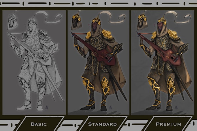 do concept art, draw oc and dnd characters