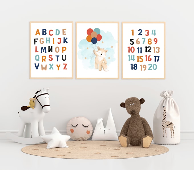 do cute children kids nursery wall art for etsy and other