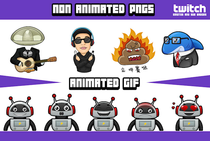 create twitch emotes and sub badges for you