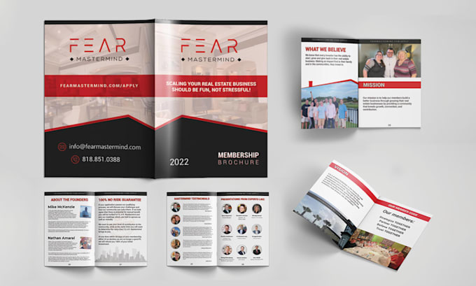 design and redesign trifold, bifold, gate fold, z fold business brochure